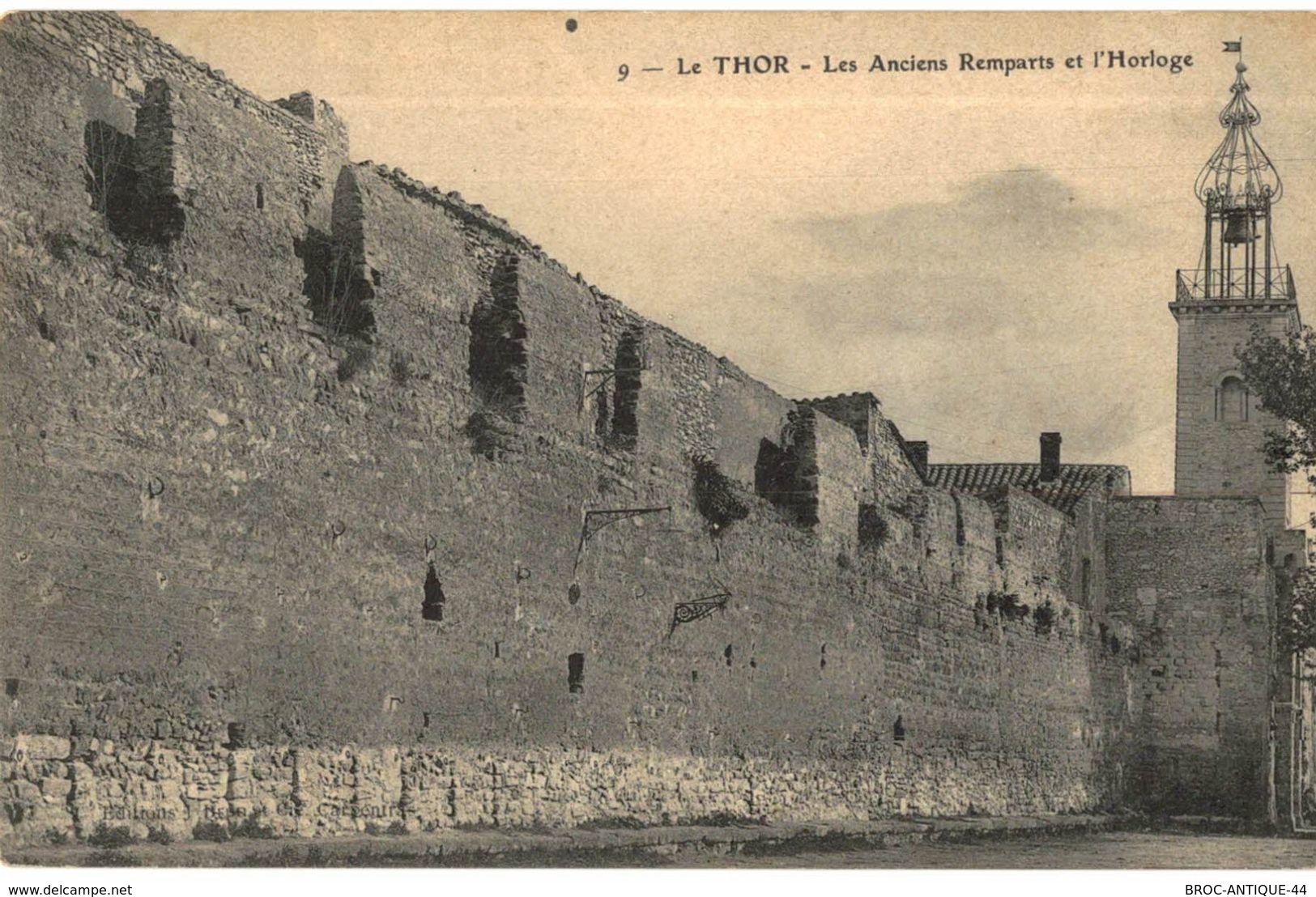 CPA N°2857 - LOT DE 2 CARTES LE THOR - GROTTE DE THOUZON - RUINES VUE D' ENSEMBLE + ANCIENS REMPARTS ET L' HORLOGE - Sonstige & Ohne Zuordnung