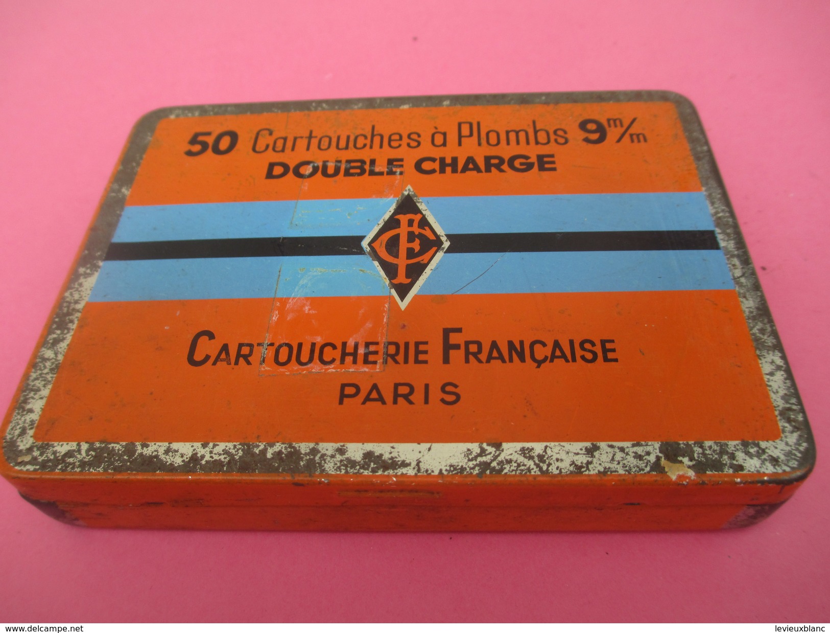 Boite Métallique Ancienne/Cartoucherie Française / Paris / 50 Cartouches à Plombs / Double Charge/9 Mm/Vers1950  BFPP140 - Boîtes