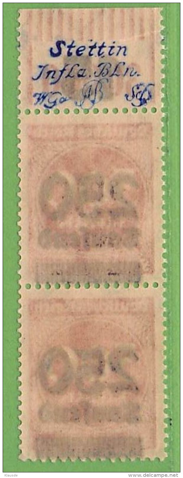 MiNr.296 OR OPD K Stettin Geprüft Deutsches Reich - Other & Unclassified