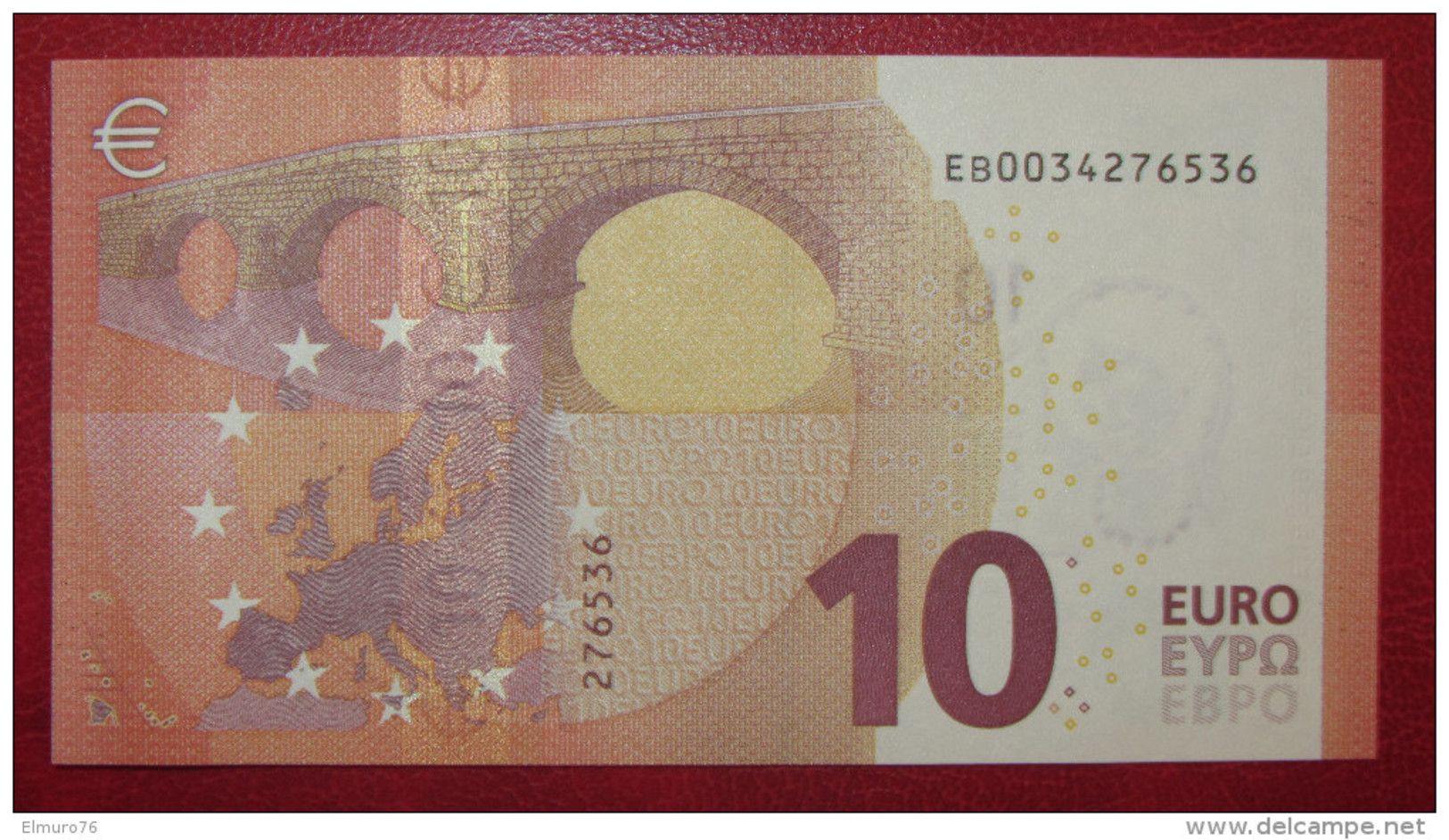 10 Euro E005F5 Serie EB Draghi Perfect UNC - 10 Euro