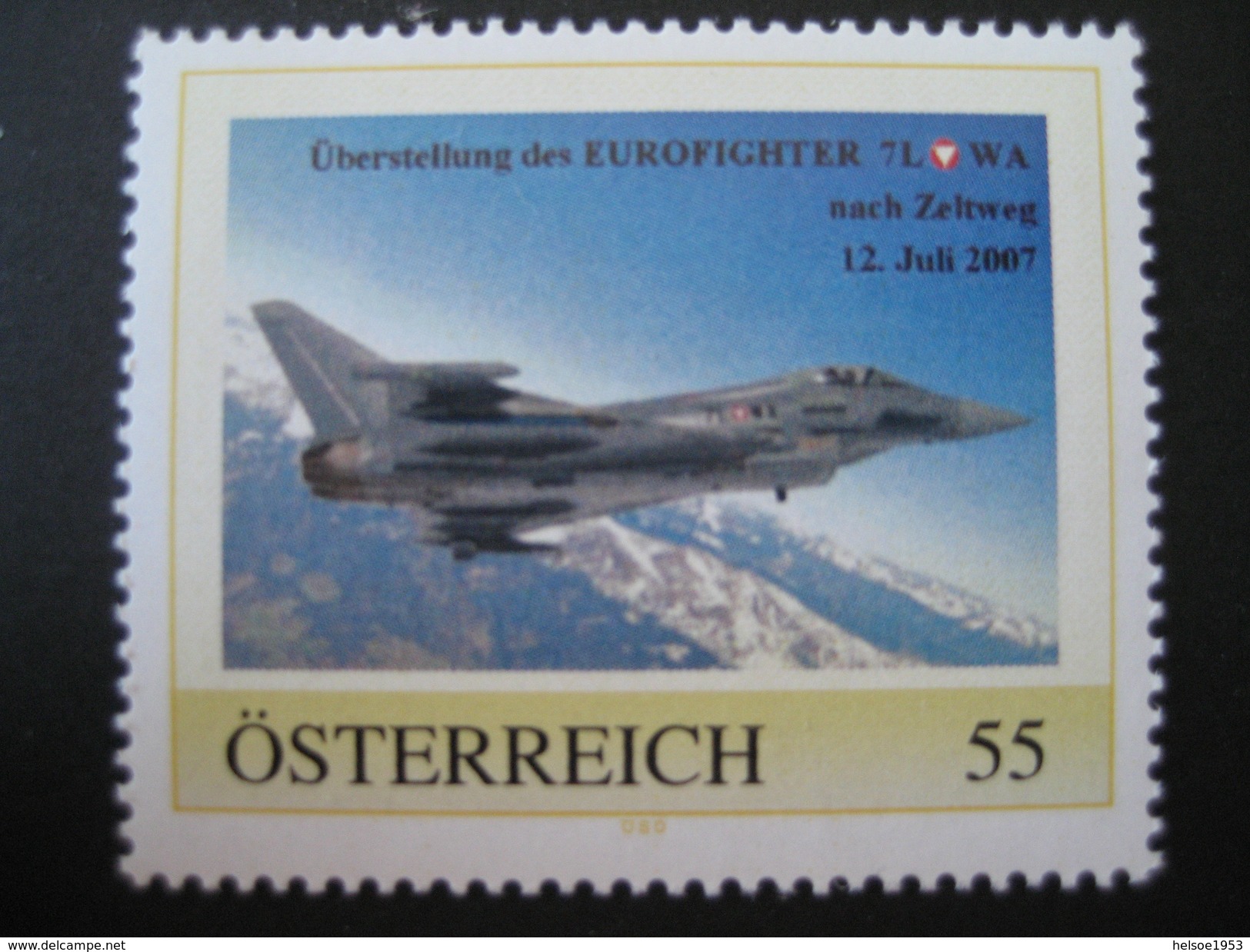 Pers.BM 8017180** Überstellung Der Eurofighter Nach Zeltweg - Personalisierte Briefmarken
