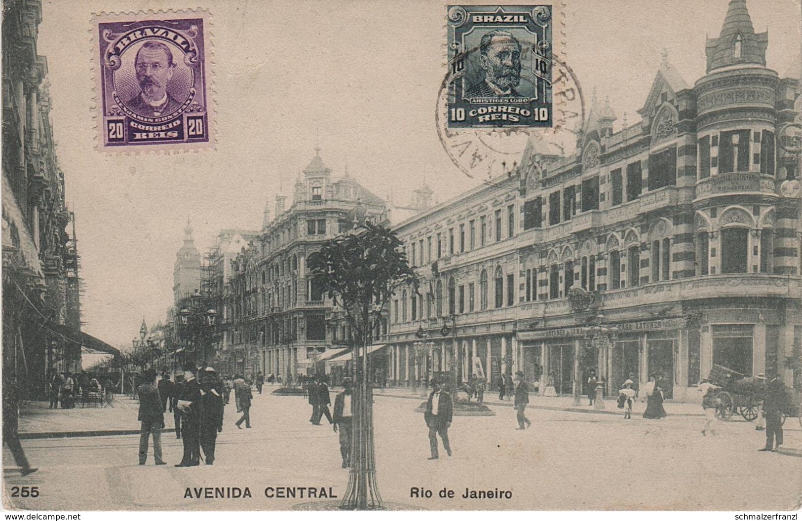 AK Rio De Janeiro Avenida Central Hotel Cafe ? Brasil Brasilien Brazil Brésil Briefmarke Stamp Timbre Selo Sello Postal - Rio De Janeiro