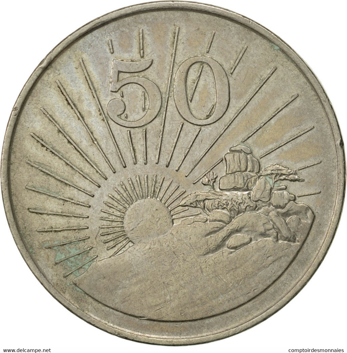 Monnaie, Zimbabwe, 50 Cents, 1990, TTB, Copper-nickel, KM:5 - Simbabwe