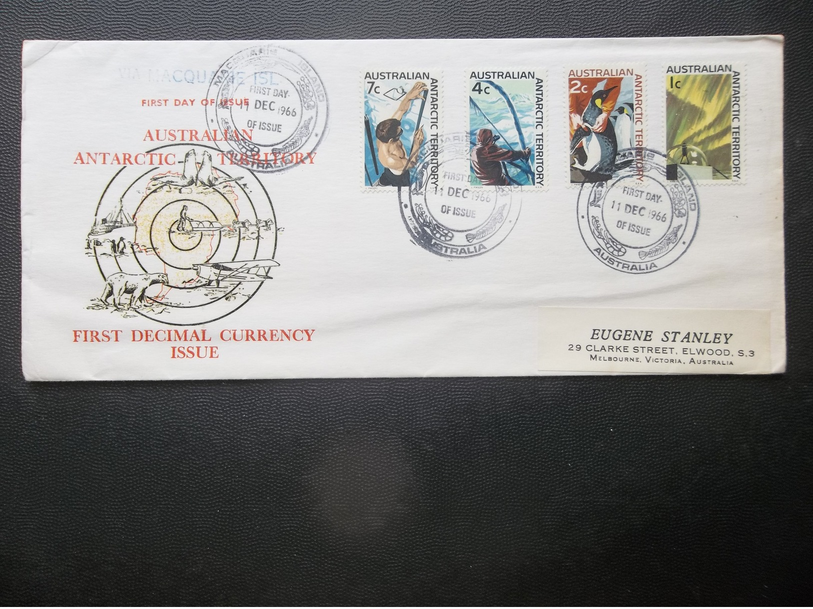 Australian Antarctic Territory: 1966 Ca-FDC To Australia (#BS2) - FDC