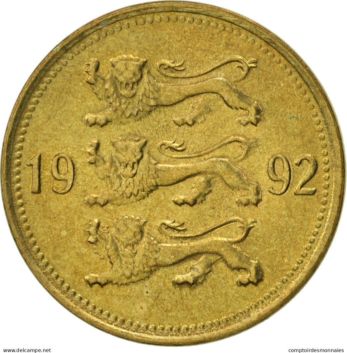 Monnaie, Estonia, 50 Senti, 1992, TTB+, Aluminum-Bronze, KM:24 - Estonia