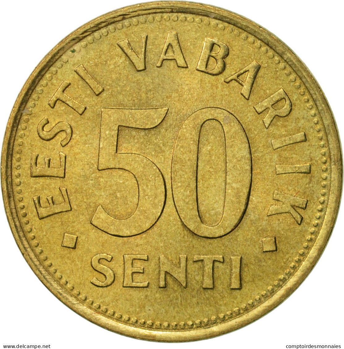 Monnaie, Estonia, 50 Senti, 1992, TTB+, Aluminum-Bronze, KM:24 - Estland