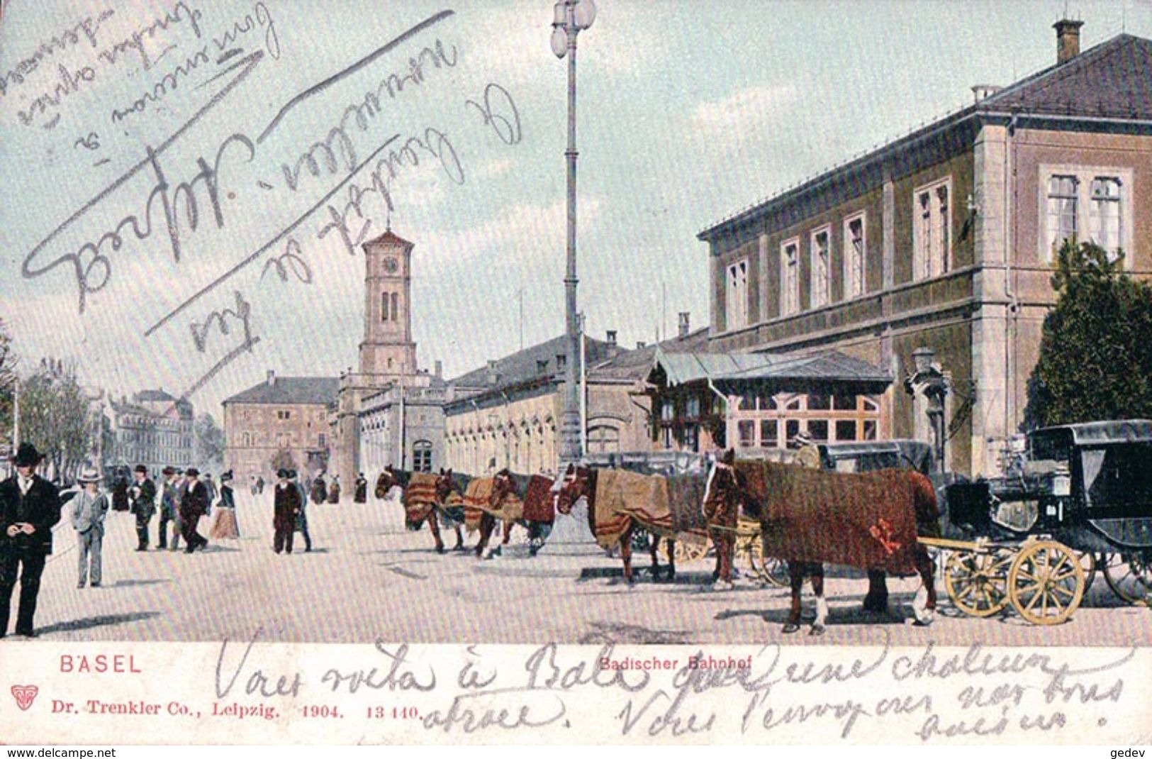 Basel Badischer Bahnhof, Gare Et Attelages (13440) - Bâle