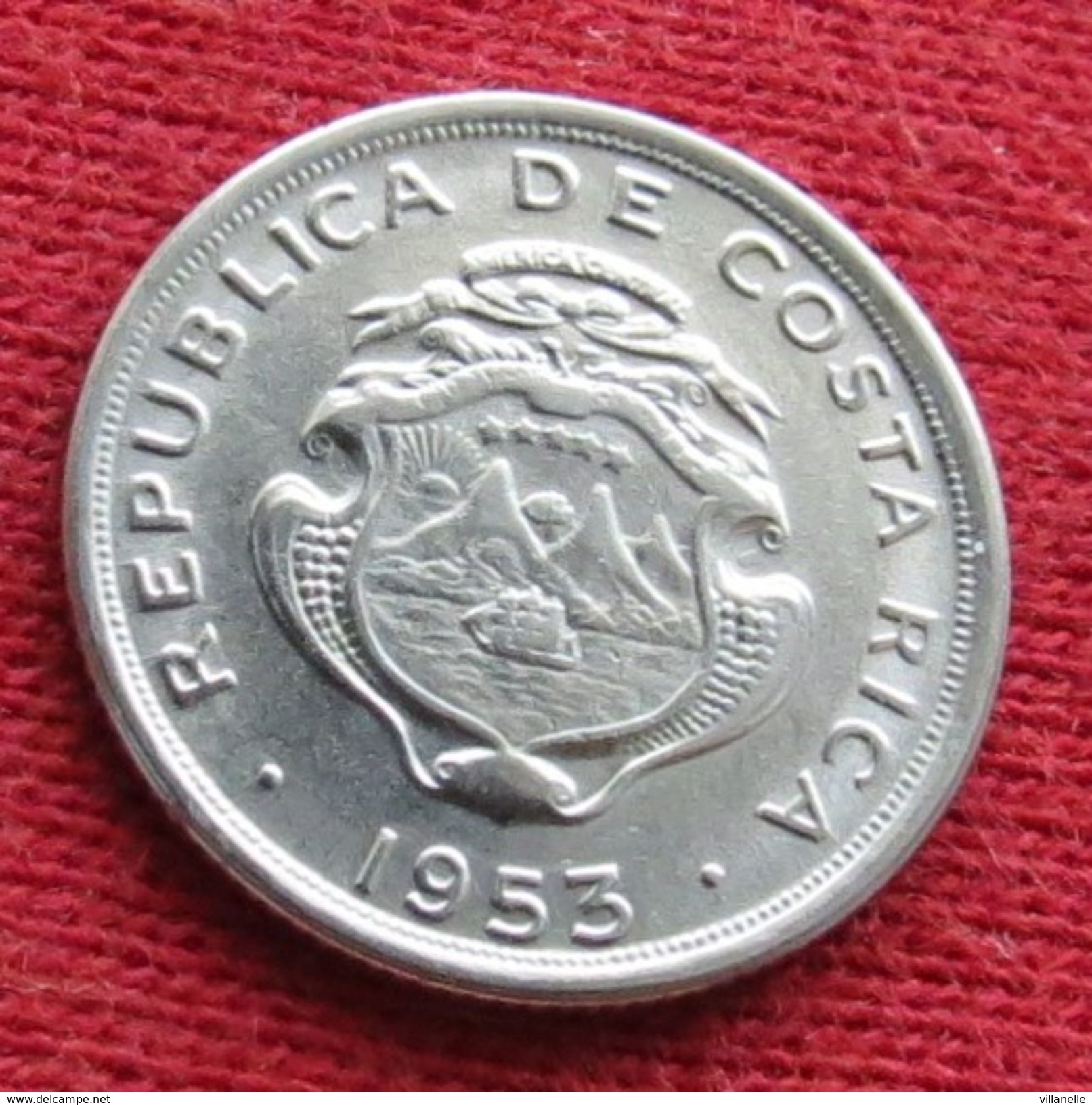 Costa Rica 10 Centimos 1953 KM# 185.1a - Costa Rica