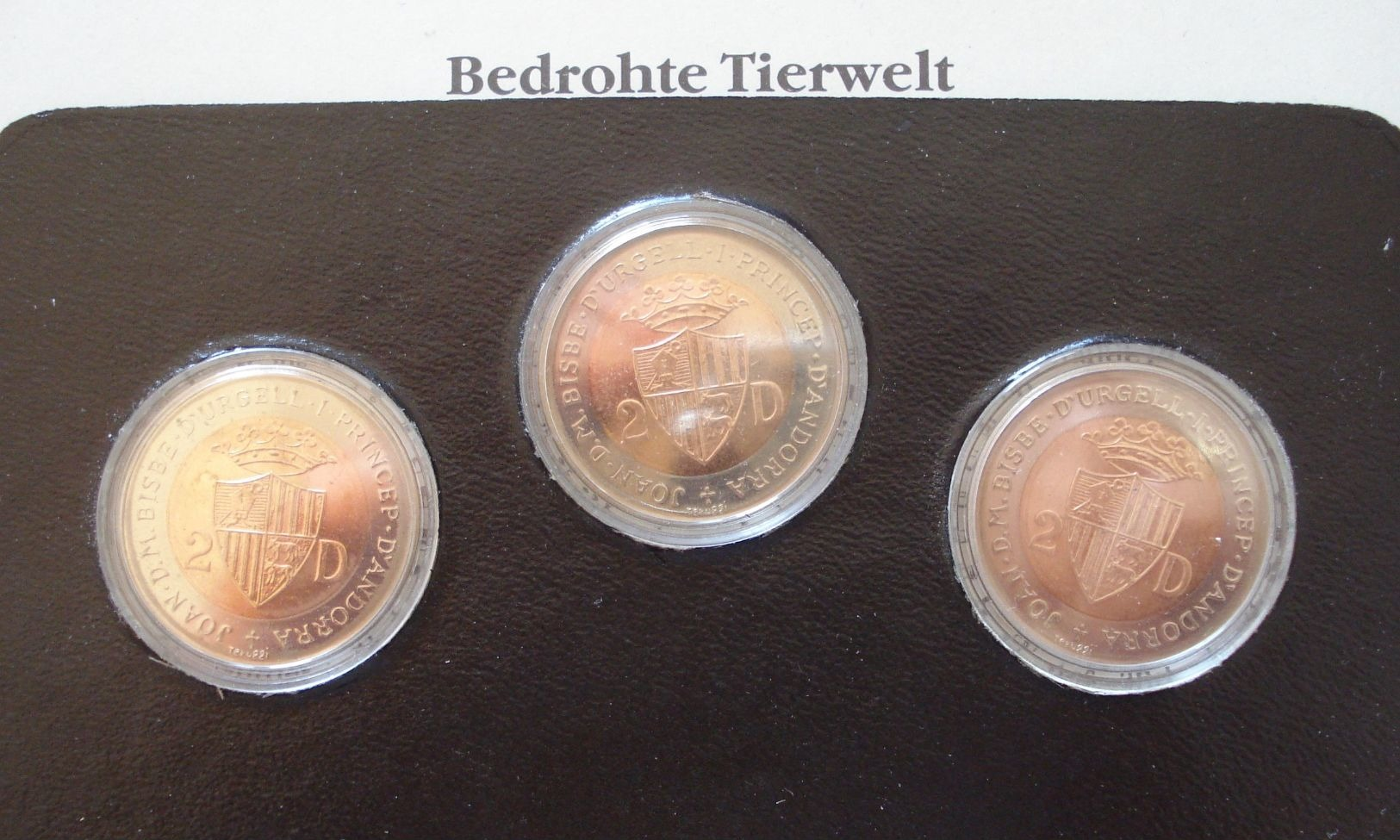 (J) ANDORRA: Mint Set 3 Bimetallic Coins 1984 BU (198)    LIQUIDATION SALE!!!!! - Andorre