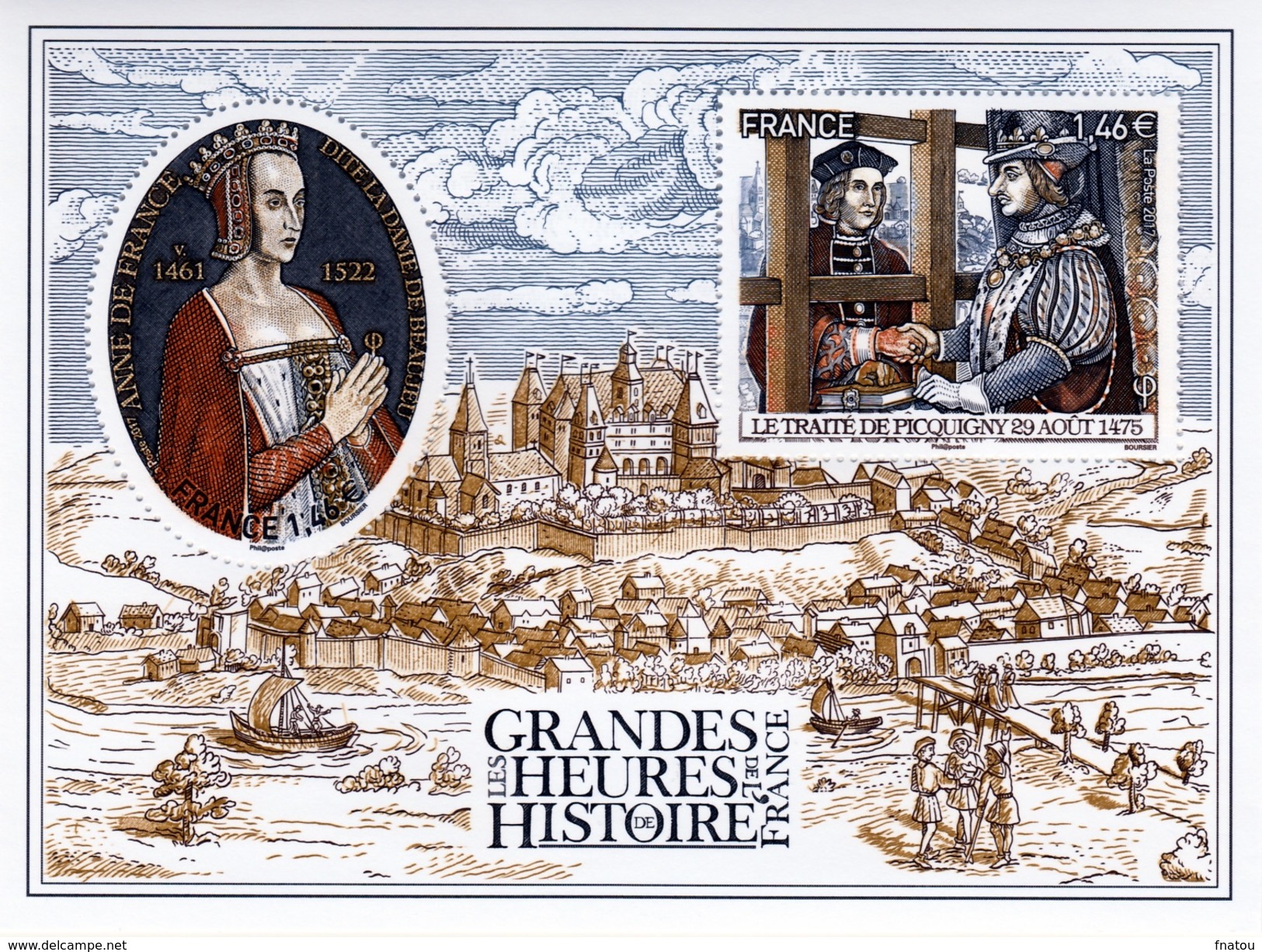 France, History Of France, 2017, MNH VF  Souvenir Sheet Of 2 - Nuevos