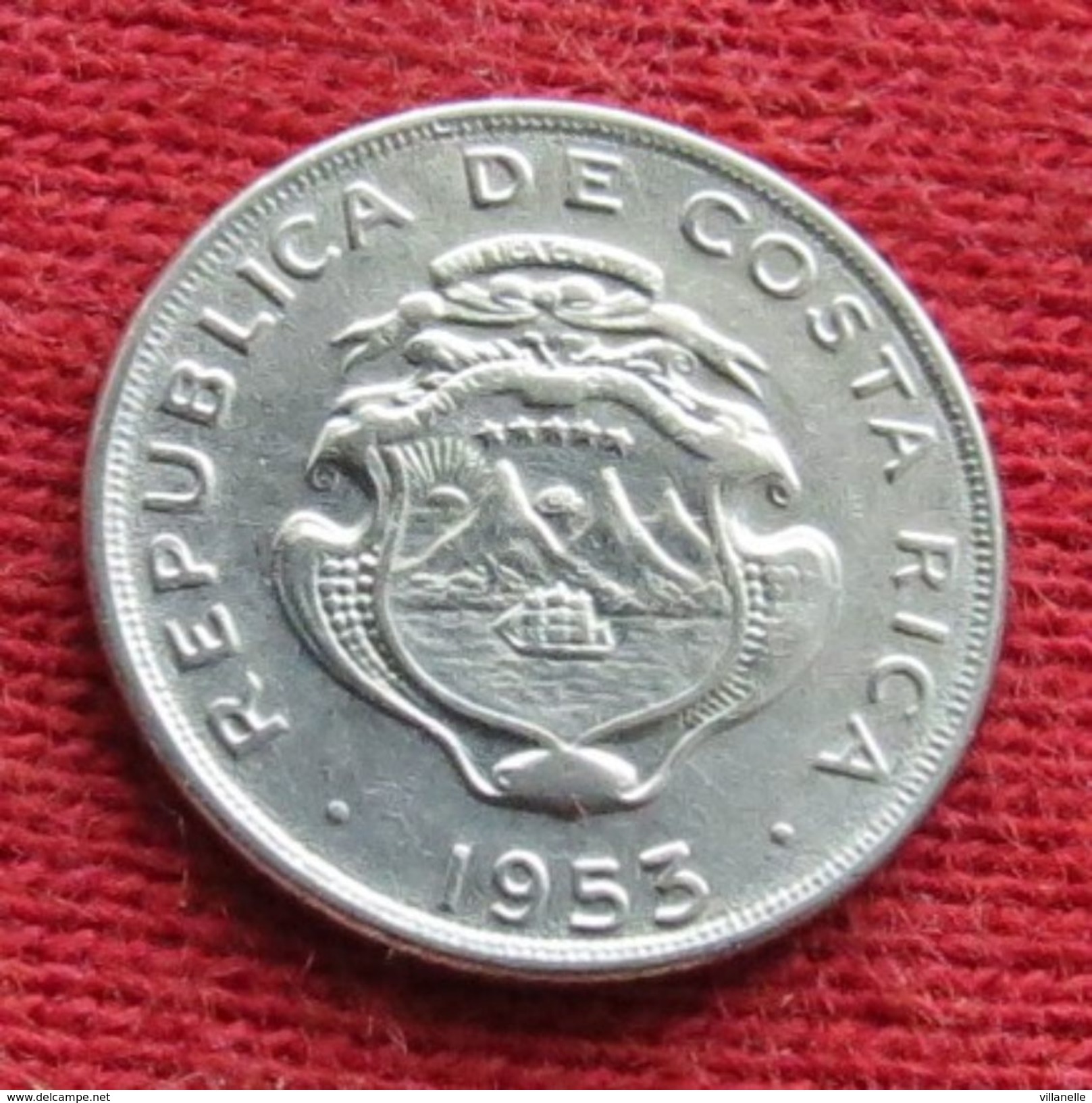 Costa Rica 5 Centimos 1953 KM# 184.1a - Costa Rica