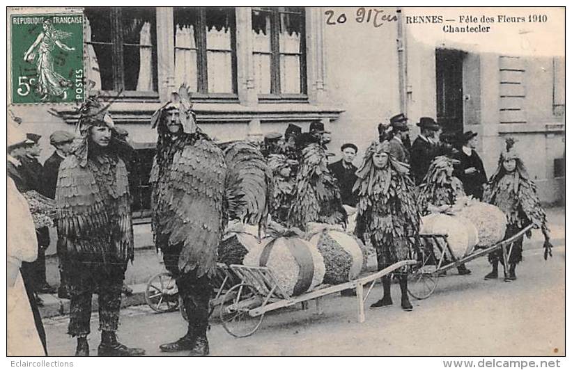 Rennes      35        Fête Des Fleurs 1910    Chanteclerc      (voir Scan) - Rennes