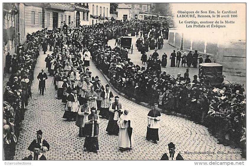 Rennes      35    Obsèques Du Cadinal Labouré . Prélats Et Evêques              (voir Scan) - Rennes