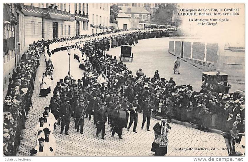 Rennes      35    Obsèques Du Cadinal Labouré . La Musique  Municipales           (voir Scan) - Rennes