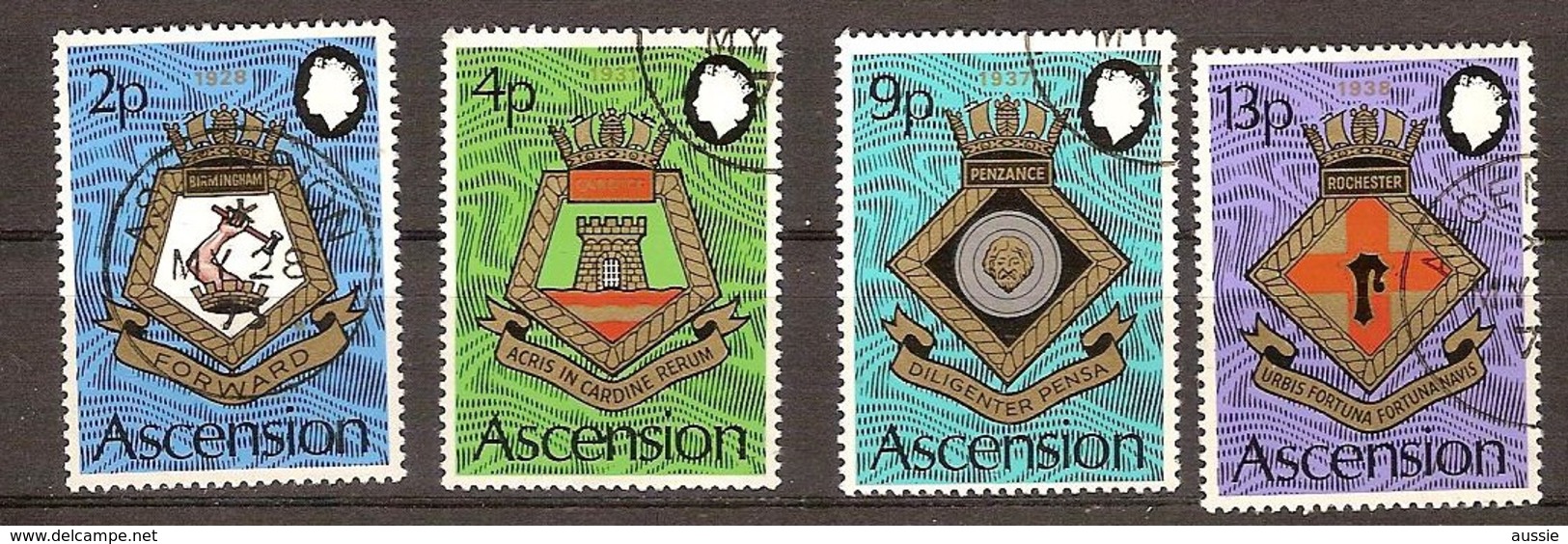 Ascension 1973 Yvertn° 167-100 (°) Used Oblitéré Cote 10 Euro Blasons De La Marine Royale - Ascension (Ile De L')