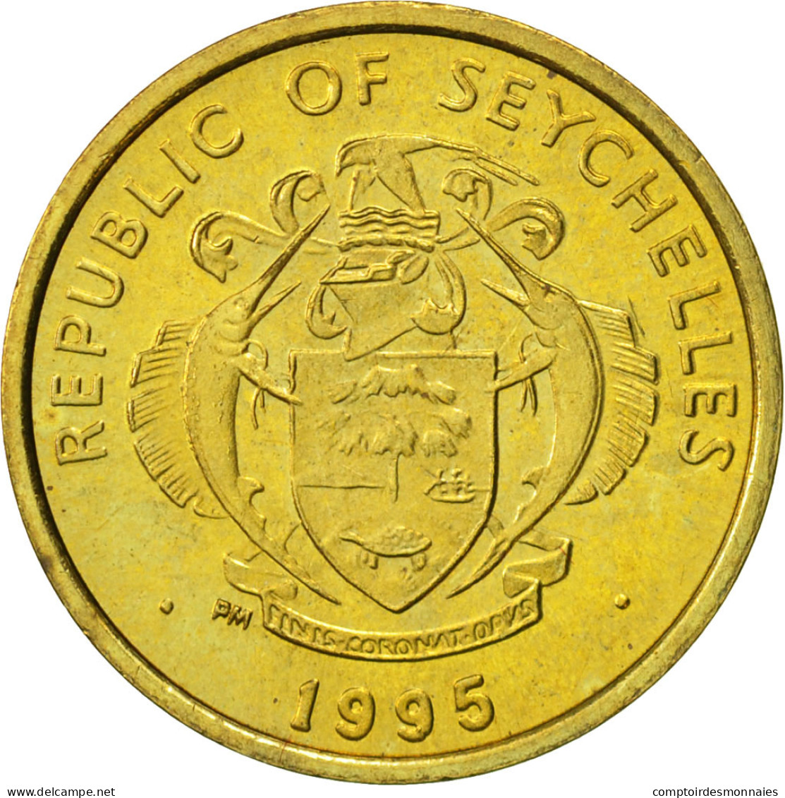 Monnaie, Seychelles, 5 Cents, 1995, British Royal Mint, SUP, Laiton, KM:47.2 - Seychelles