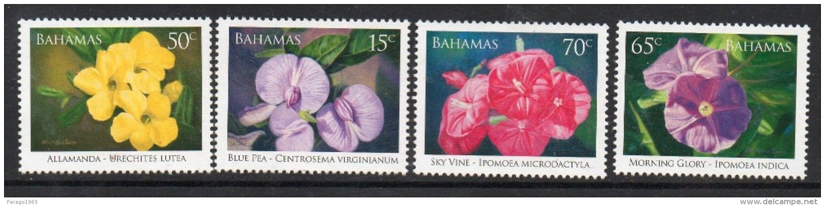 2006 Bahamas Flowers Vines Plants Complete Set Of 4  MNH - Bahamas (1973-...)