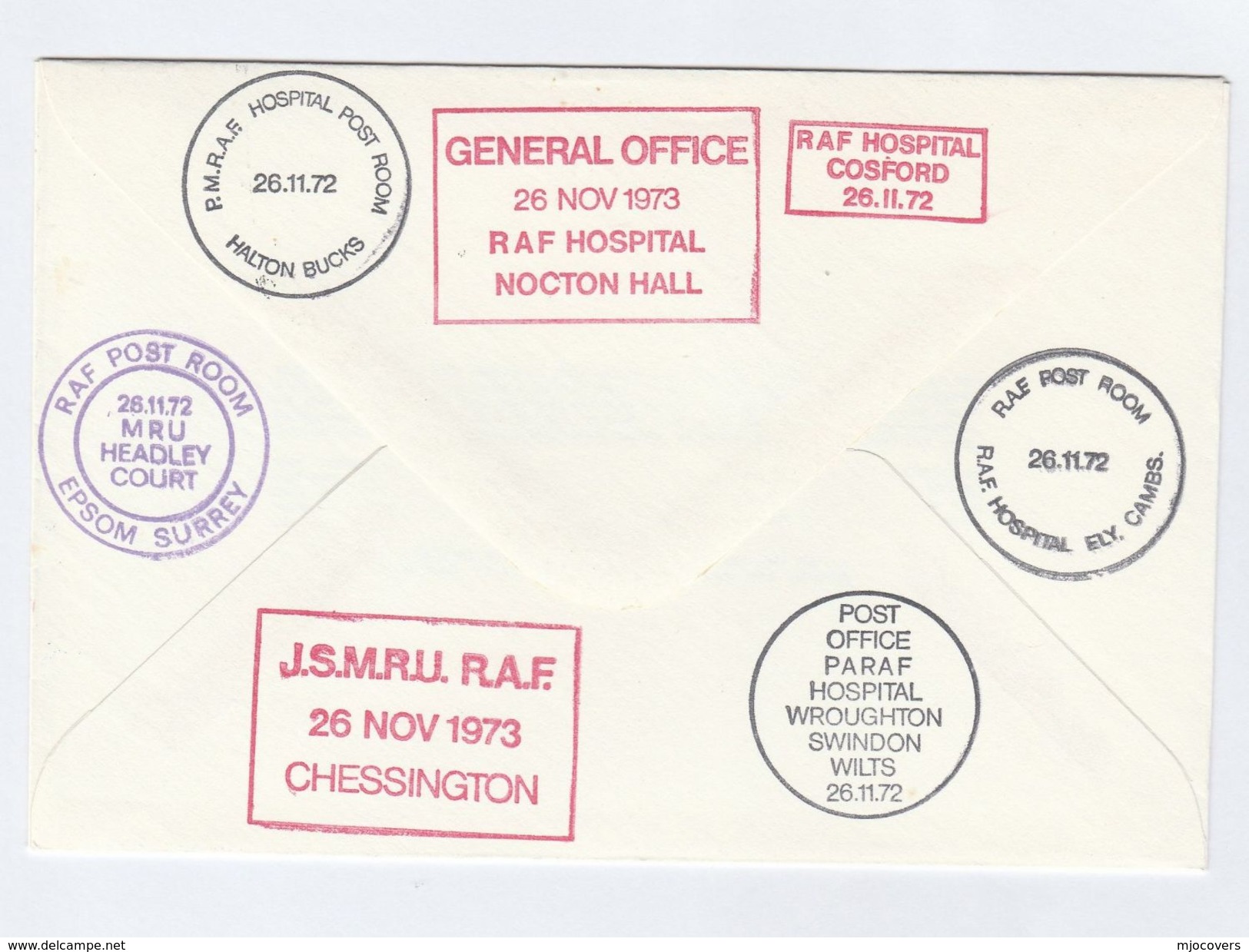 1973 SIGNED By MATRON In CHIEF Medical RESUPPLY FLIGHT COVER  To 9  HOSPITALS By HELICOPTER Raf Health Aviation Nurse Gb - Medicina