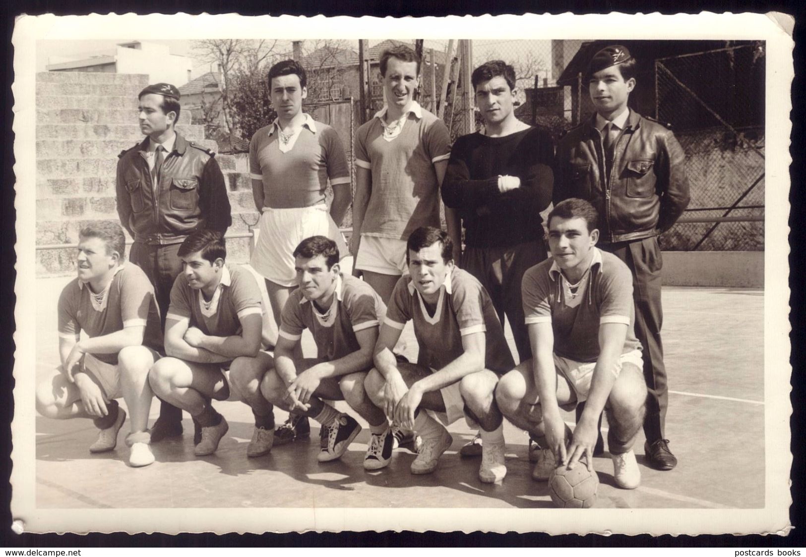 Fotografia EQUIPA ANDEBOL / FUTEBOL 7 (?) Com MILITARES Regimento De Cavalaria Campeonato Militar (PORTO) 1960s PORTUGAL - Handbal