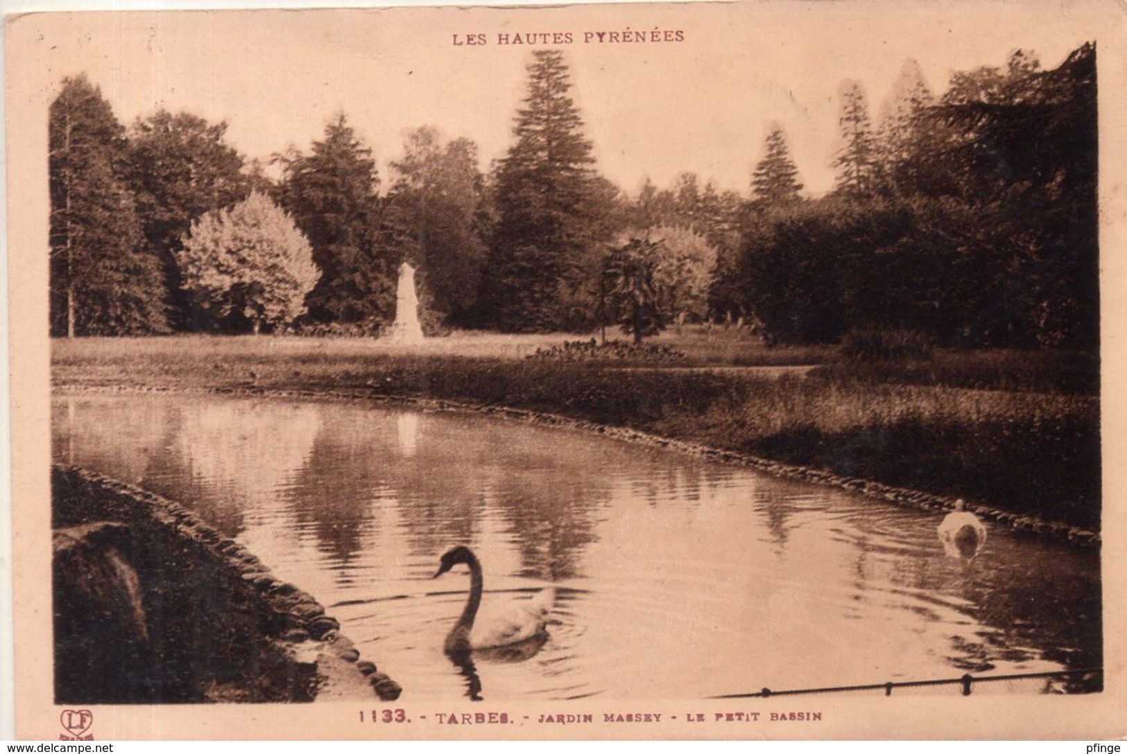 Tarbes - Jardin Massey - Le Petit Bassin, 1945 - Tarbes