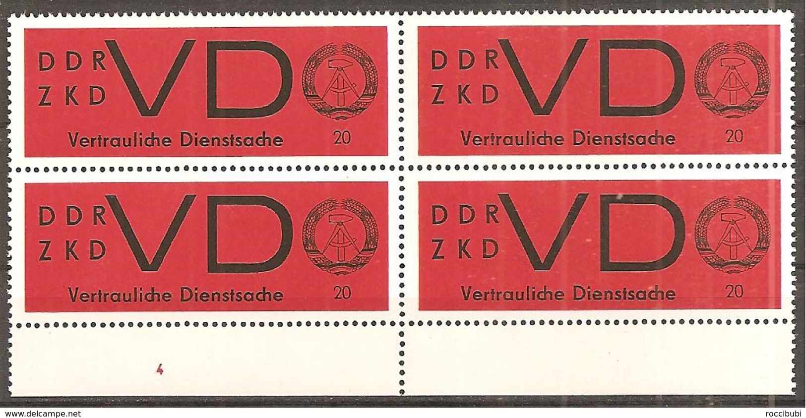 DDR 1965 // VD ** 4er Block - Neufs