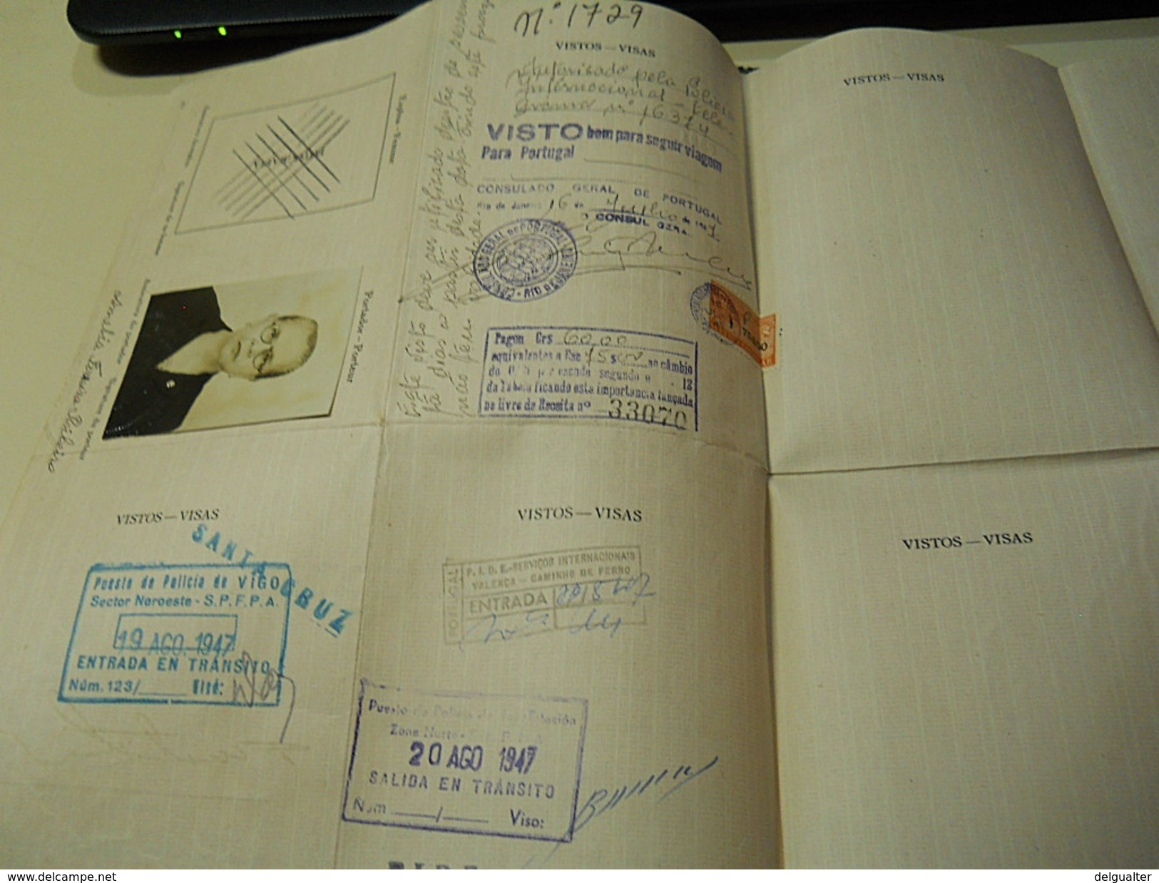 Passaporte * Passeport * Brazil * 1947 - Documents Historiques