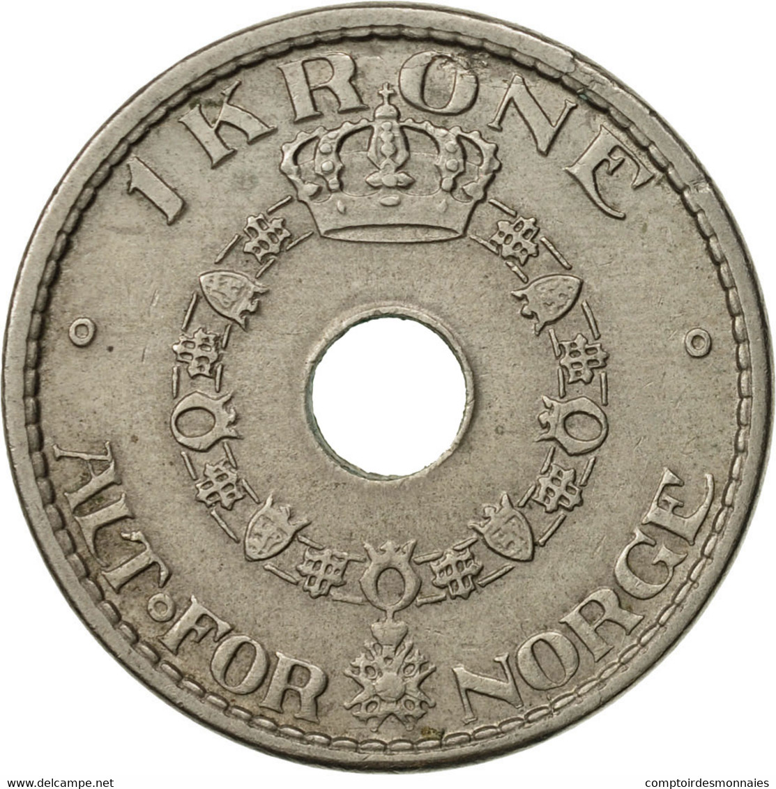 Monnaie, Norvège, Haakon VII, Krone, 1946, TTB+, Copper-nickel, KM:385 - Norvège