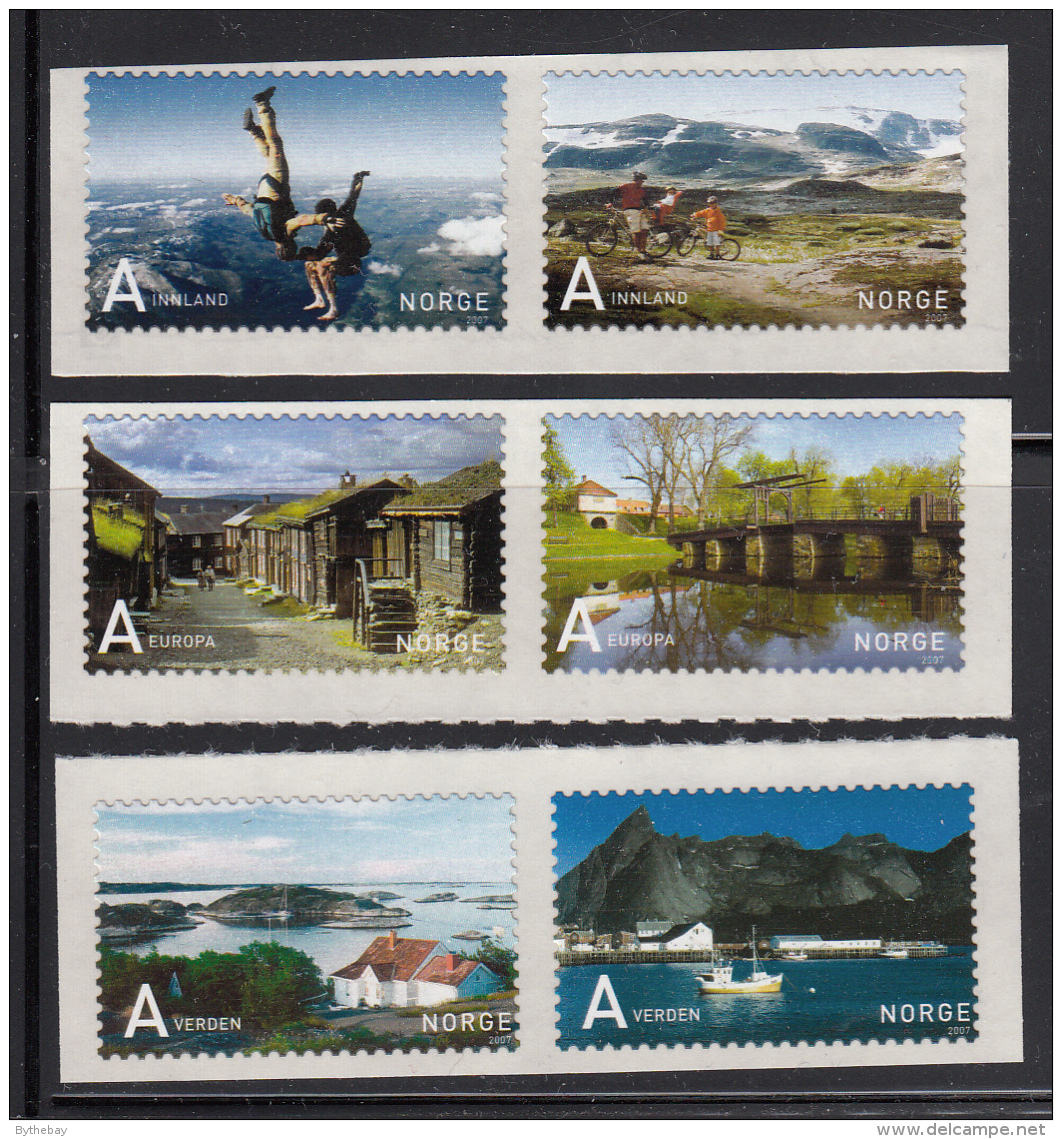 Norway 2007 Scott #1504-#1509 Set Of 6 Tourism - Unused Stamps