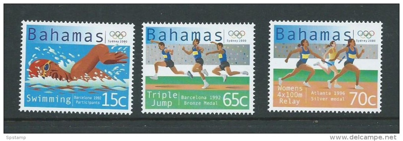 Bahamas 2000 Sydney Olympic Games Short Part Set Of 3 MNH - Bahamas (1973-...)