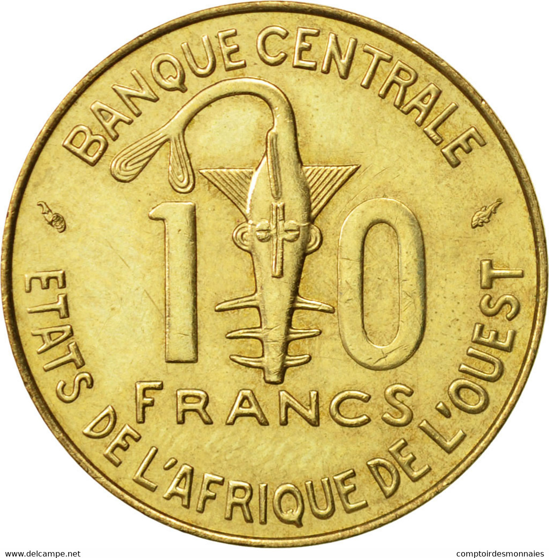 Monnaie, West African States, 10 Francs, 1990, Paris, SUP, Aluminum-Bronze - Ivory Coast