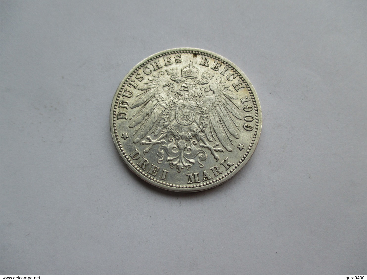 Baden 3 Mark 1909 G Friedrich II. - 2, 3 & 5 Mark Zilver