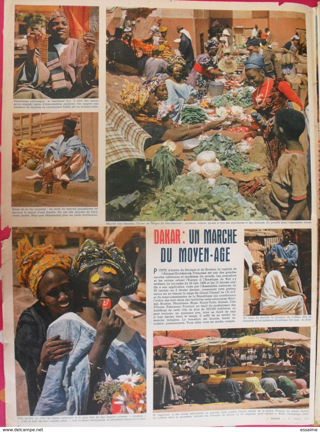 Radar N° 425 De 1957. Liane Daydé Henry Vincendon Gilbert Bécaud Vespa Meknès Père Duval Cuba Fidel Castro Dakar - Informations Générales