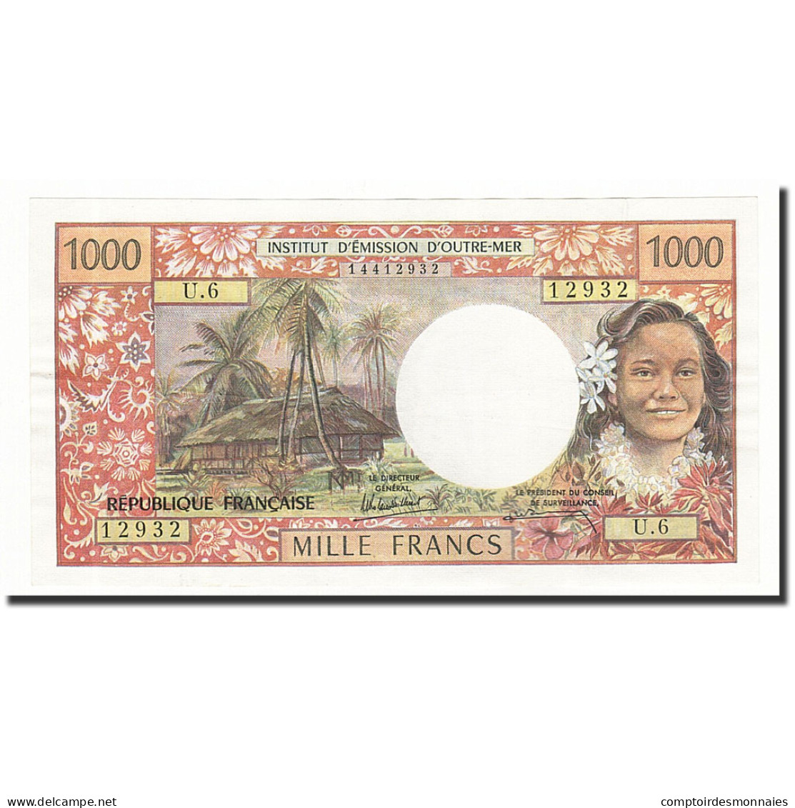 Billet, Tahiti, 1000 Francs, 1985, KM:27d, TTB+ - Papeete (Polynésie Française 1914-1985)