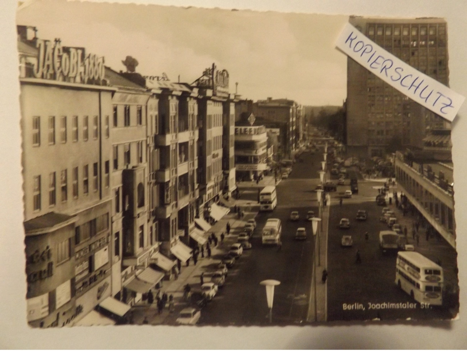 Berlin, Joachimstaler Str., Geschäfte, Reklame, Bus, Autos, Gel. 1965 - Charlottenburg