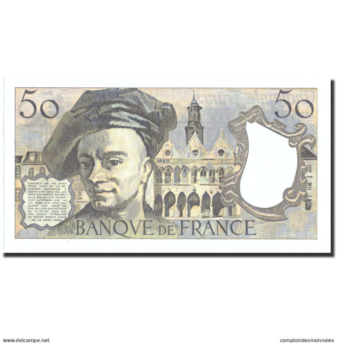 Billet, France, 50 Francs, 50 F 1976-1992 ''Quentin De La Tour'', 1984, 1984 - 50 F 1976-1992 ''Quentin De La Tour''