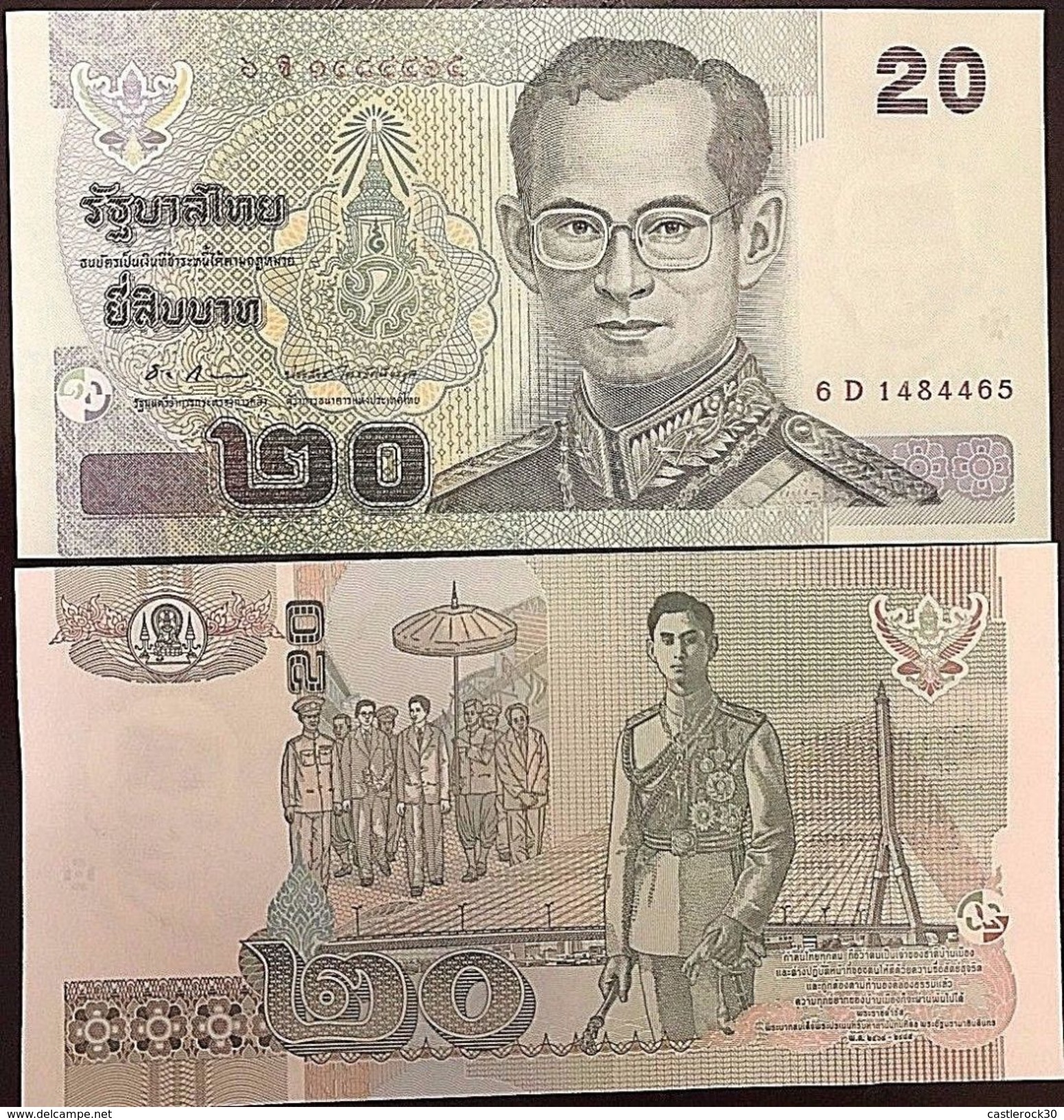 C) THAILAND BANK NOTES 20 BATH 2003 UNC - Tailandia