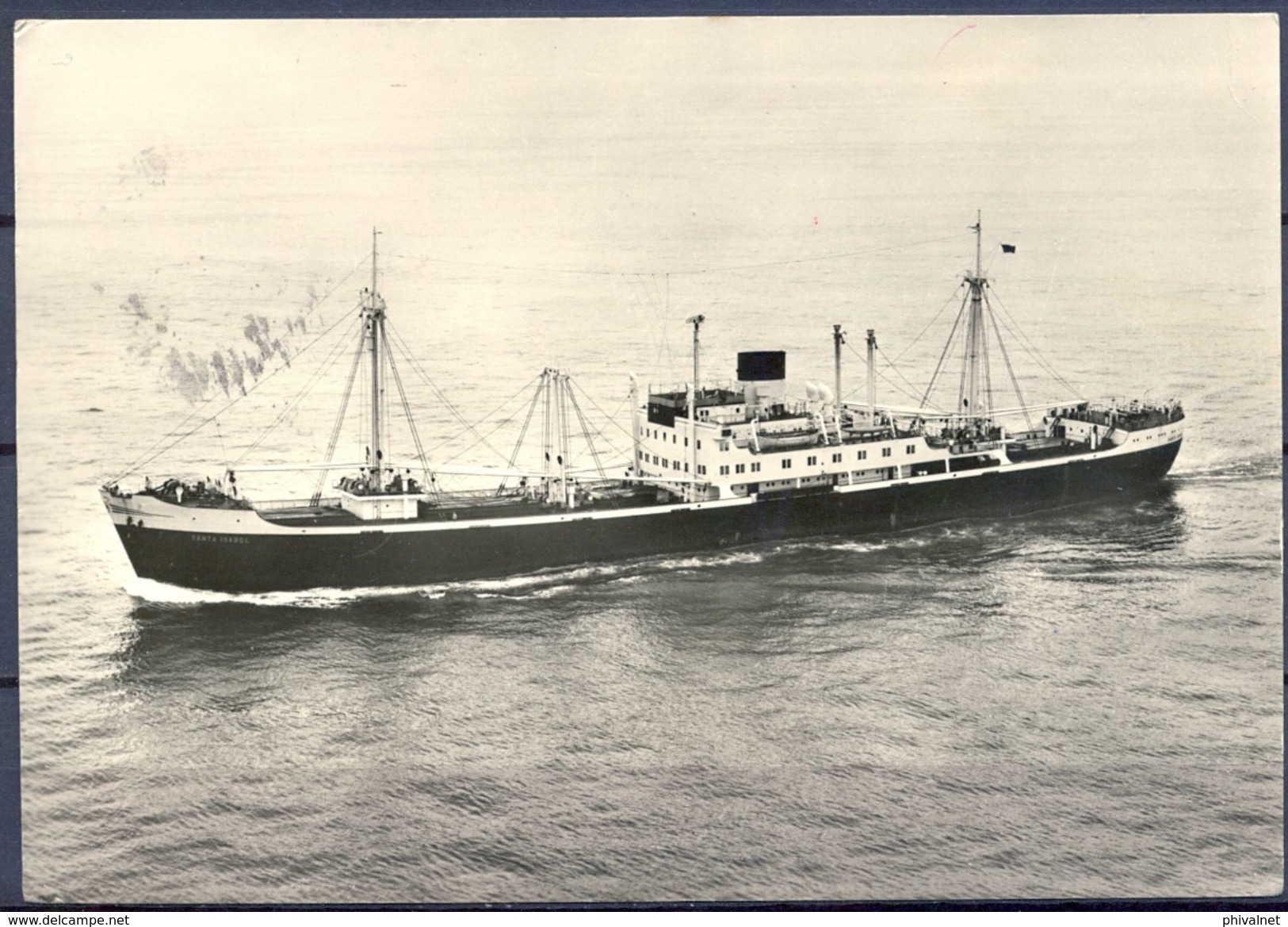 PAQUEBOT , BARCOS , TRANSPORTE MARITIMO , M.S. " SANTA ISABEL " , CIRCULADA ENTRE LAS PALMAS Y BERLIN - Paquebote