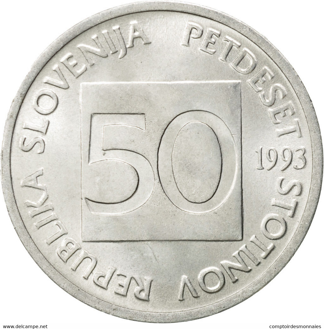 Monnaie, Slovénie, 50 Stotinov, 1993, SUP, Aluminium, KM:3 - Slovenia