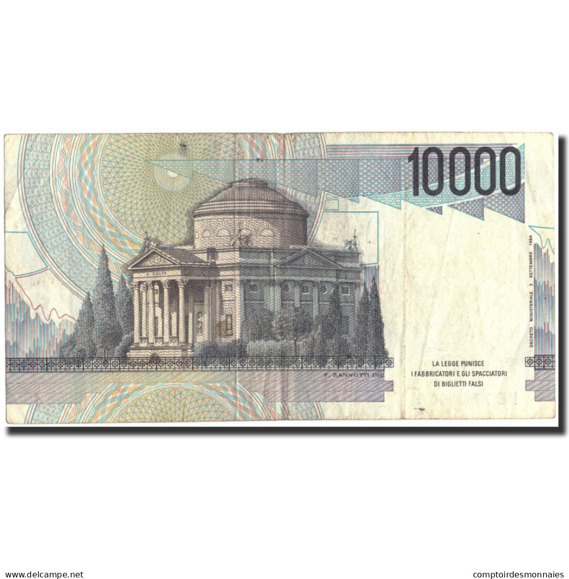 Billet, Italie, 10,000 Lire, 1984, 1984-09-03, KM:112b, TTB+ - 1000 Lire
