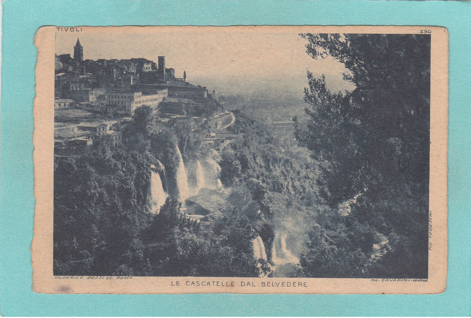 Old Postcard Of Le Cascatelle Dal Belvedere,Tivoli,Latium, Italy,Y32. - Tivoli