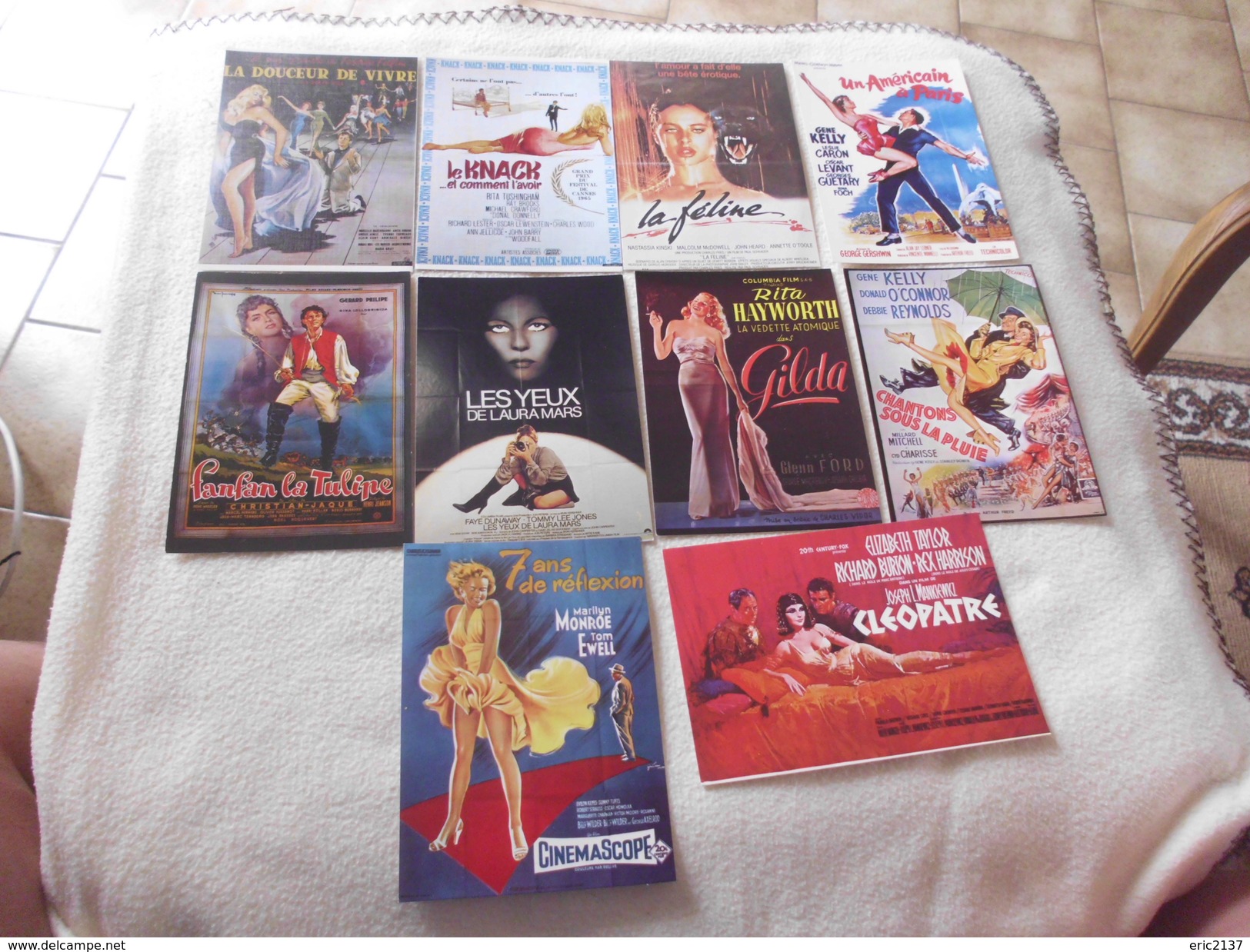 LOT DE 10  ILLUSTRATIONS..AFFICHES DE FILMS..AVEC FEMMES SEXY..TAYLOR..KINSKY..MONROE..ETC - 5 - 99 Cartes