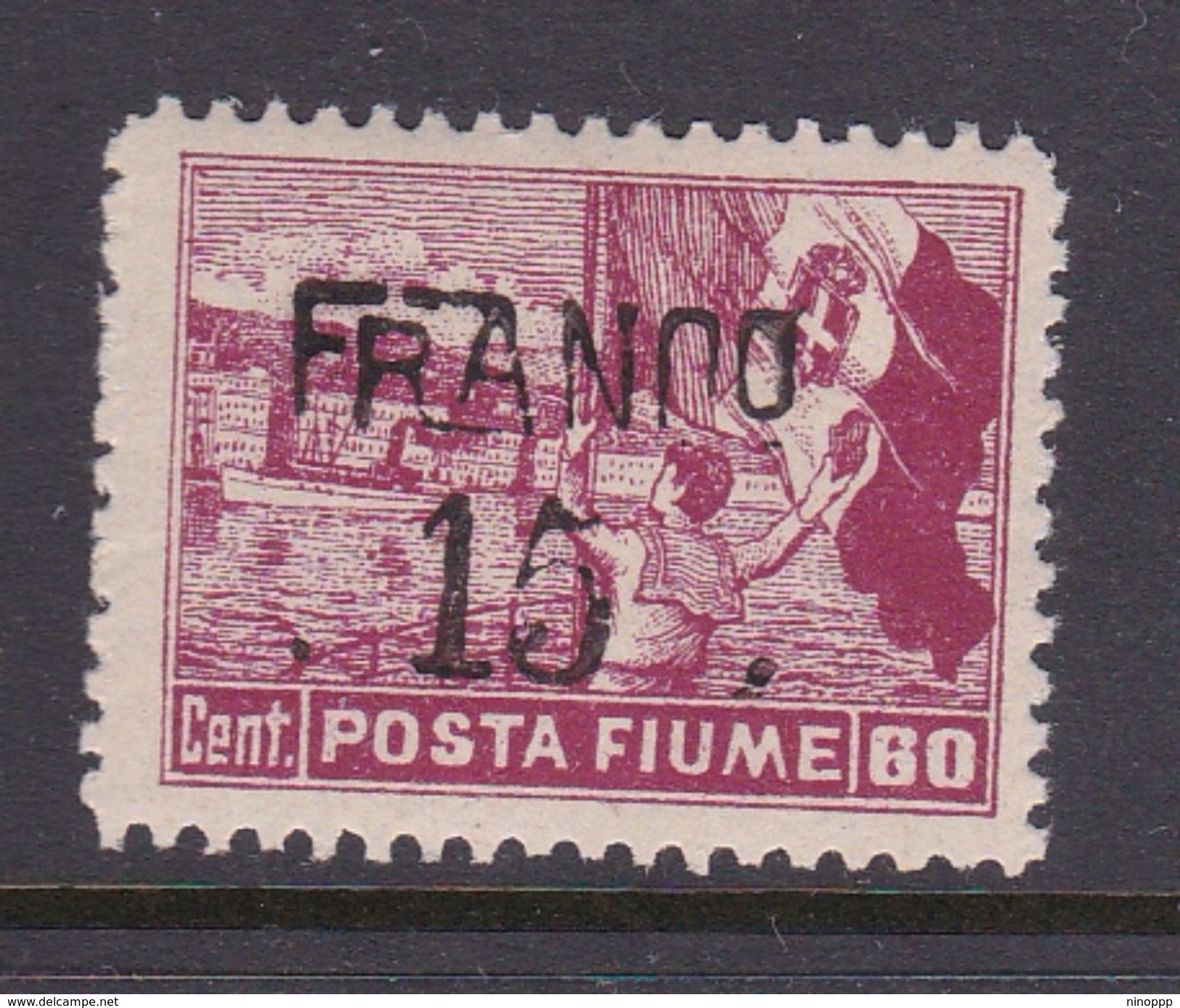 Fiume S80  1919 Stamps Of 1919 Surcharged 15c On 60c Caret Mint Never Hinged - Fiume