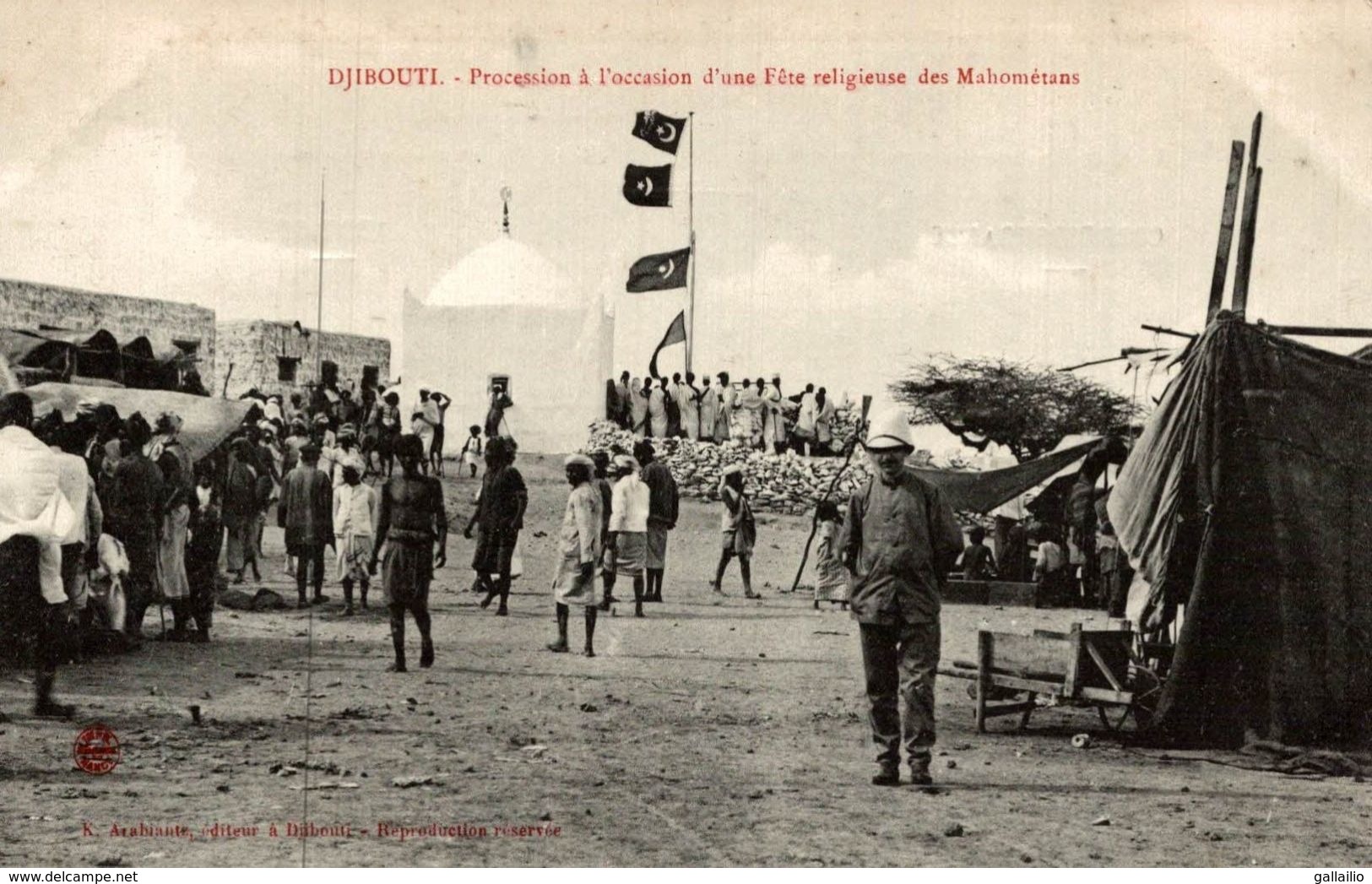 DJIBOUTI PROCESSION A L'OCCASION D'UNE FETE ELIGIEUSE DES MOHOMETANS - Djibouti