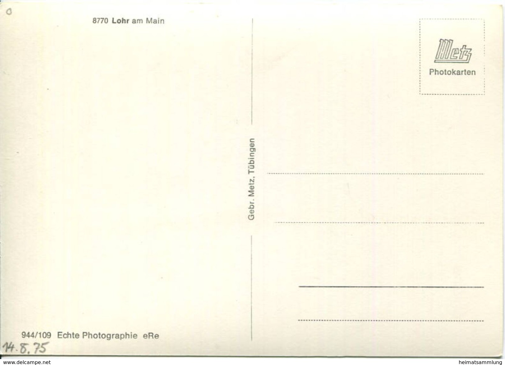 Lohr - Foto-AK Grossformat - Verlag Gebr. Metz Tübingen - Lohr