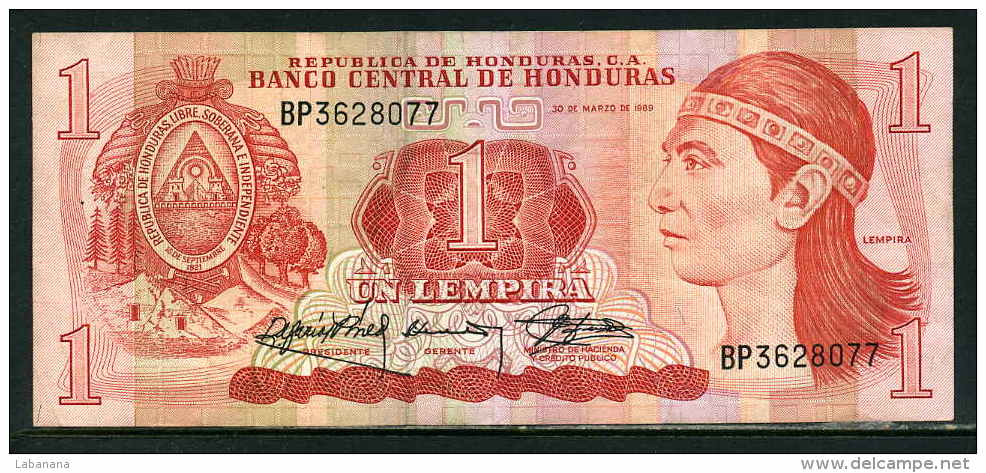 506-Honduras Billet De 1 Lempira 1989 BP362 - Honduras