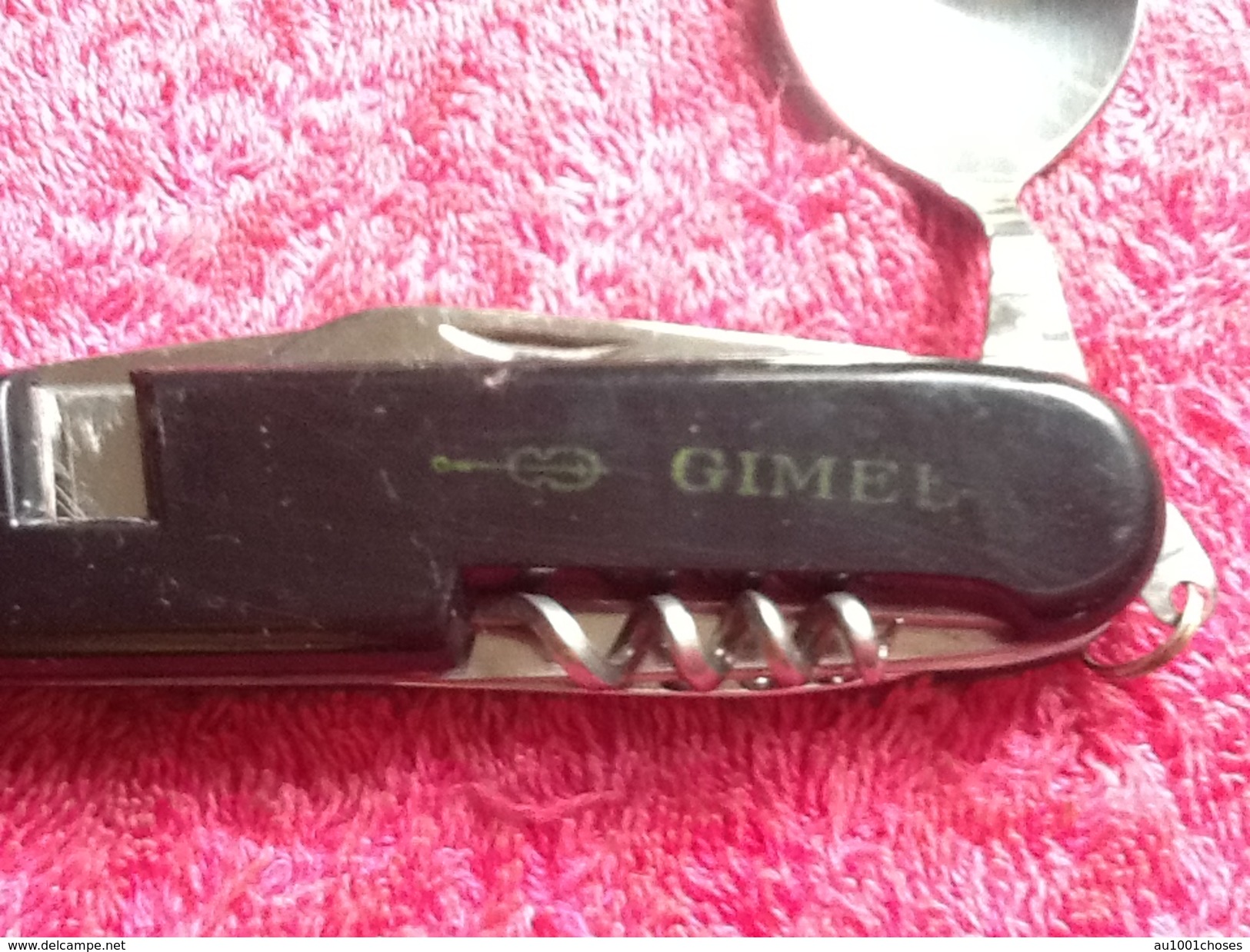 Véritable Gimel  " Violon " Couteau Et Fourchette Pliante, Tire-bouchon, Ouvre-boîte, Décapsuleur... - Armes Blanches