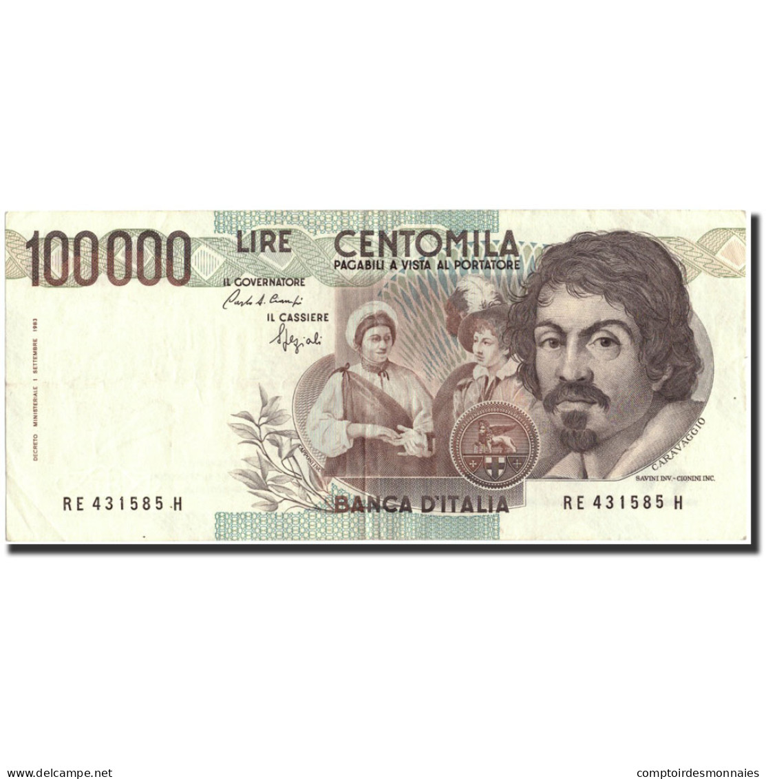 Billet, Italie, 100,000 Lire, 1983, 1983, KM:110b, TTB+ - 100000 Lire