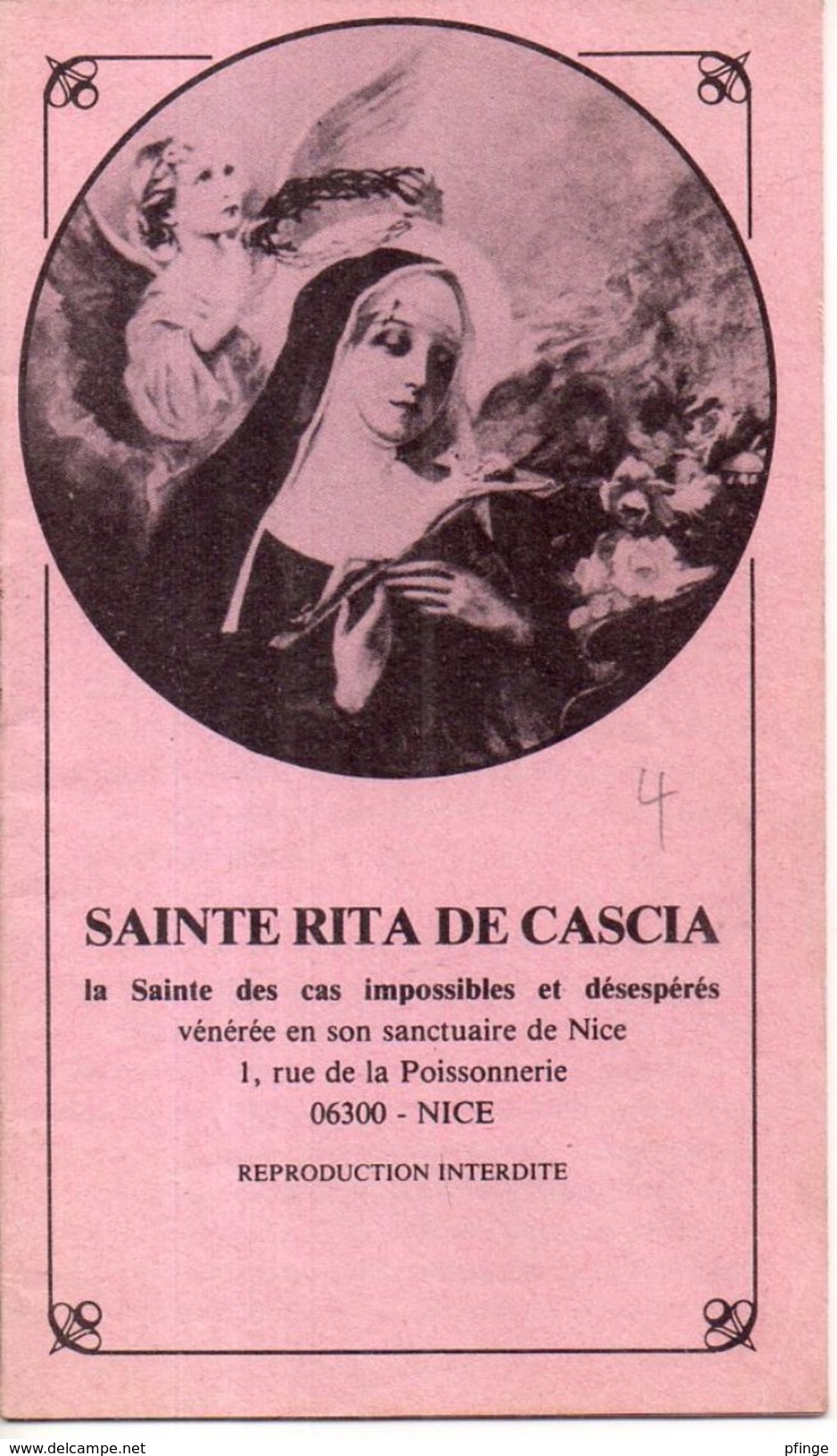 Sainte Rita De Cascia - Petit Livret De 16 Pages, 1968 - Religion & Esotérisme