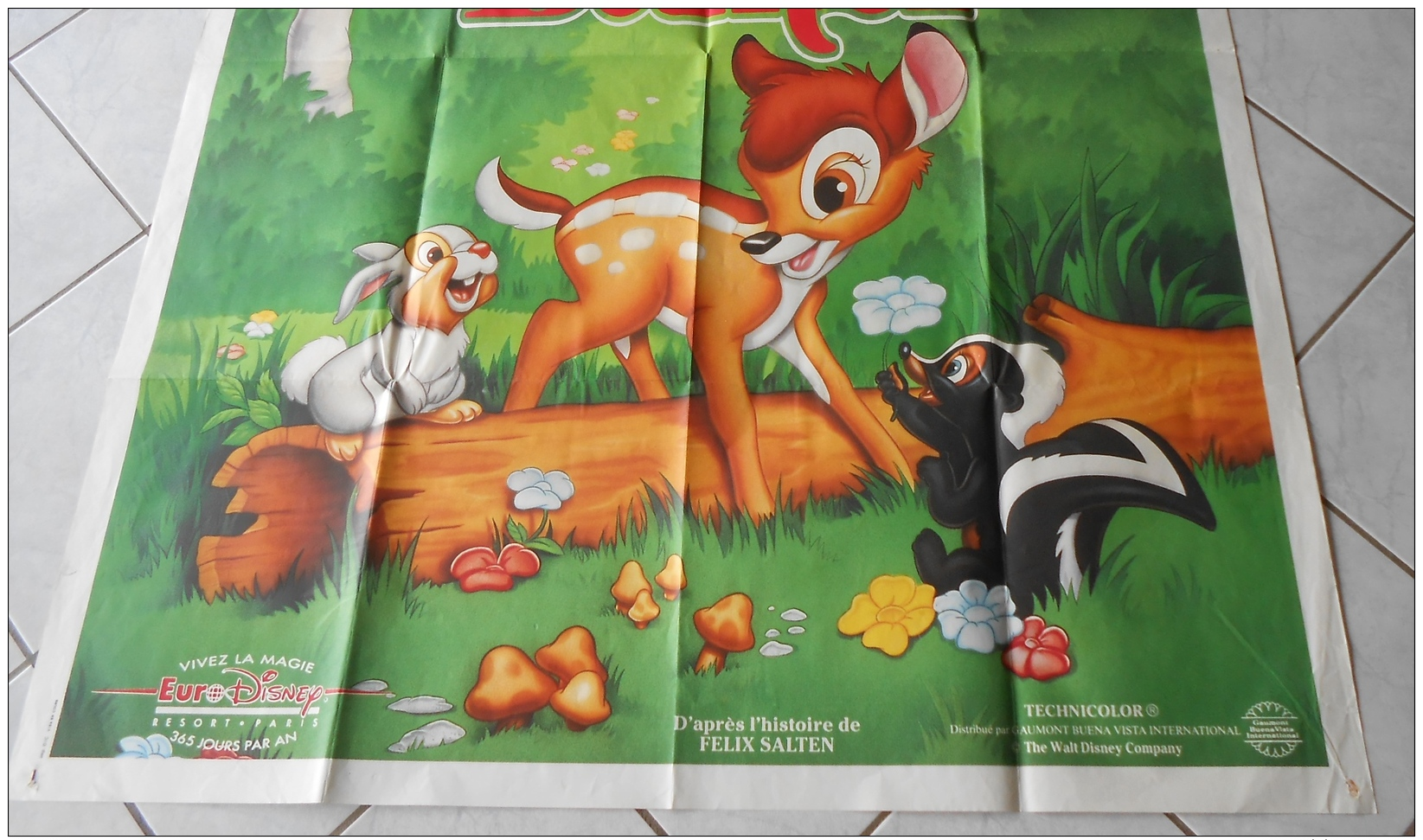 AFFICHE DE CINEMA -  BAMBI -  WALT DISNEY - Affiches & Posters