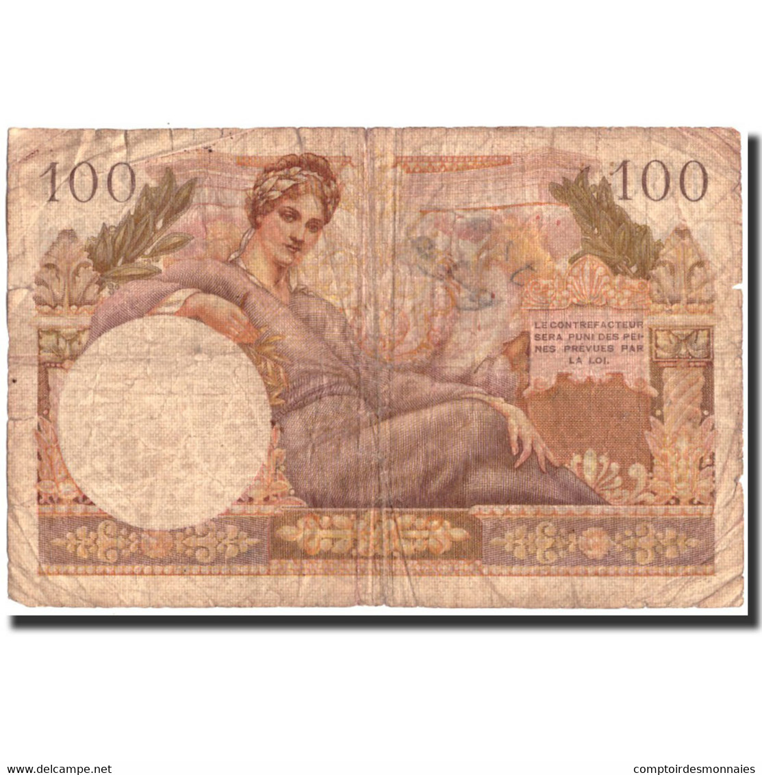 Billet, France, 100 Francs, 1947 French Treasury, 1947, 1947, B, Fayette:VF32.1 - 1947 Tesoro Francese